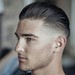 slicked back low fade